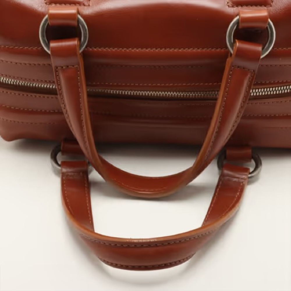 Authentic CHANEL country ride calf skin doctor bag camel leather satchel - Picture 13 of 16